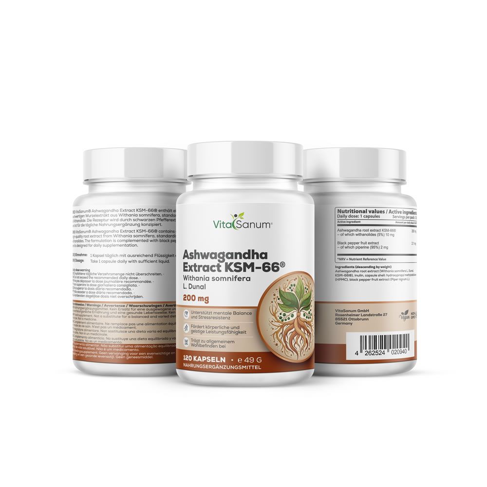 VitaSanum®- Ashwagandha Extract KSM-66® (Withania somnifera L. Dunal)