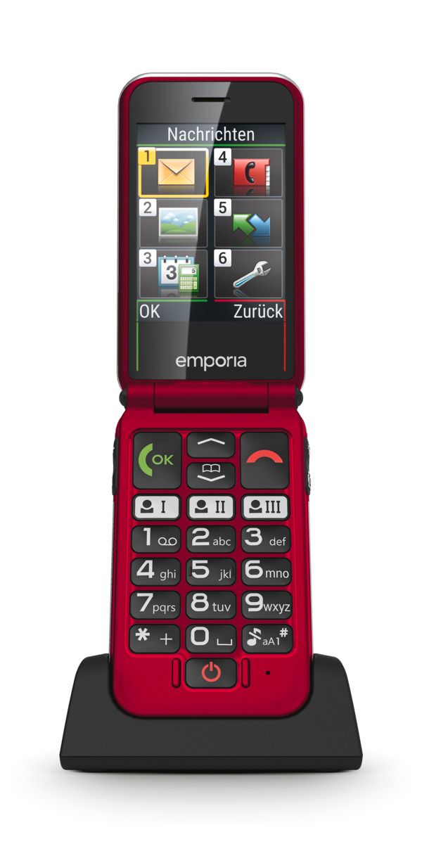 emporia JOY Senioren Klapptelefon rot 2G 128MB 2,8 Zoll 2MP Notruffunktion