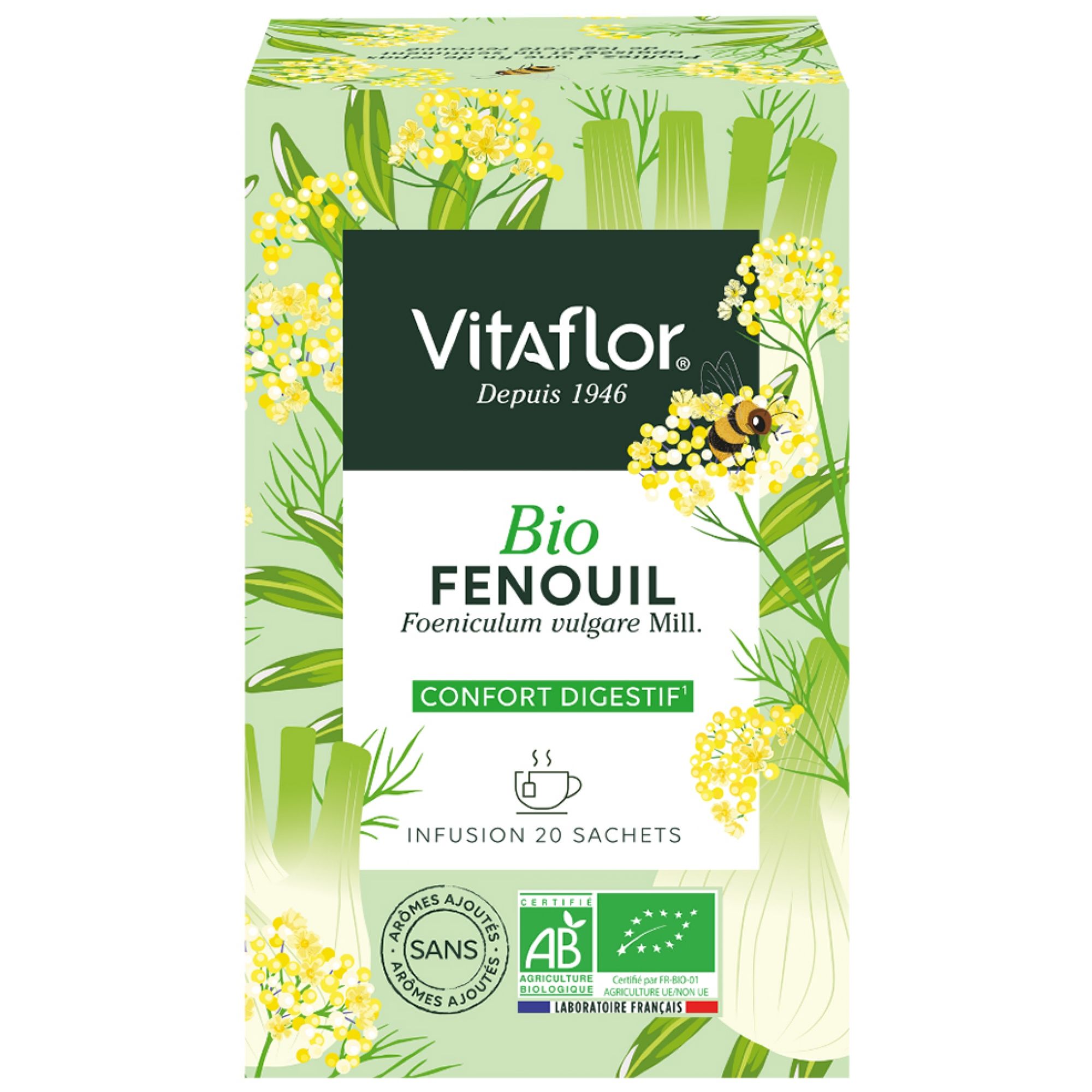 Vitaflor Bio-Fenchel 18 Teebeutel 7,4x13x6,5 cm