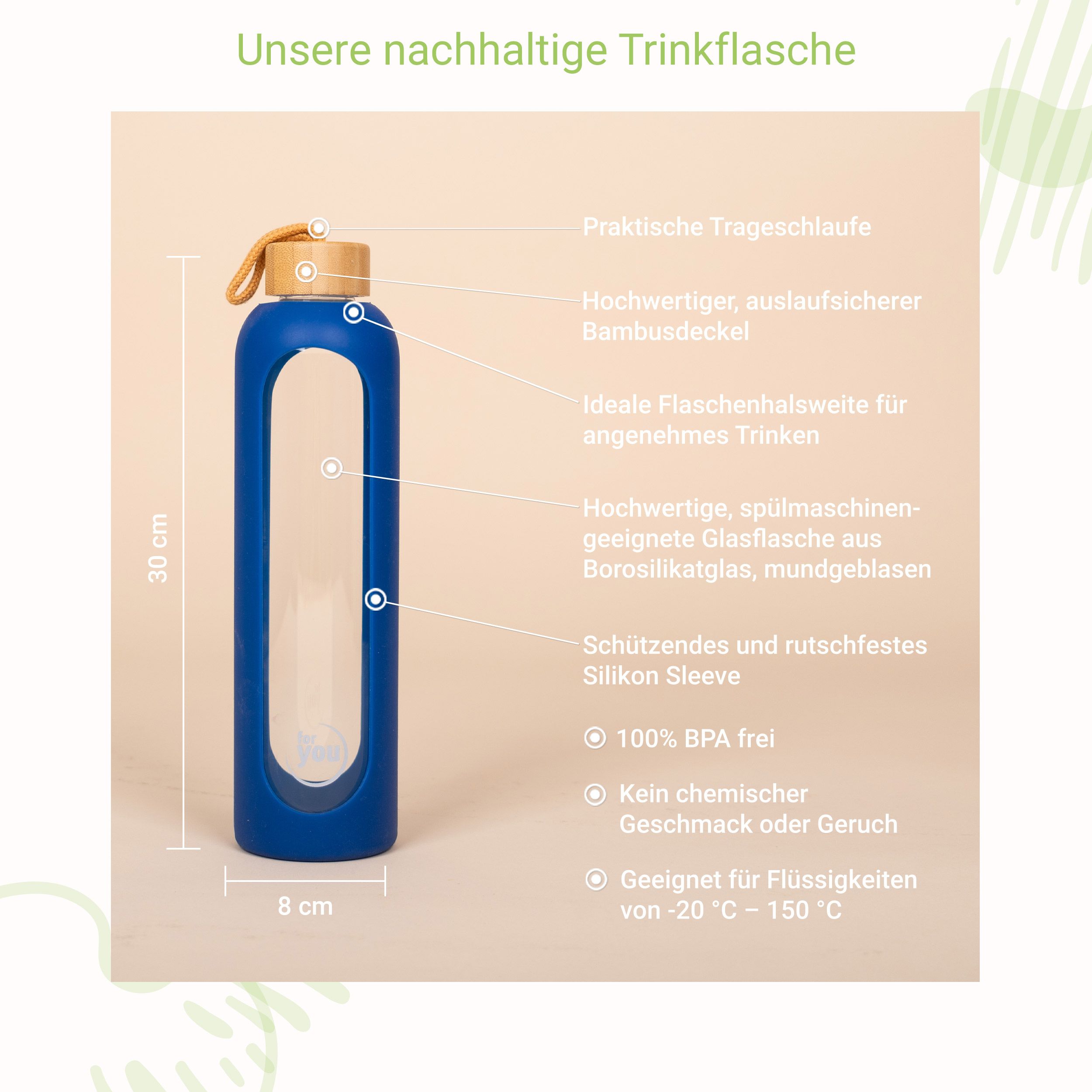 for you Nachhaltige Trinkflasche Doppelpack