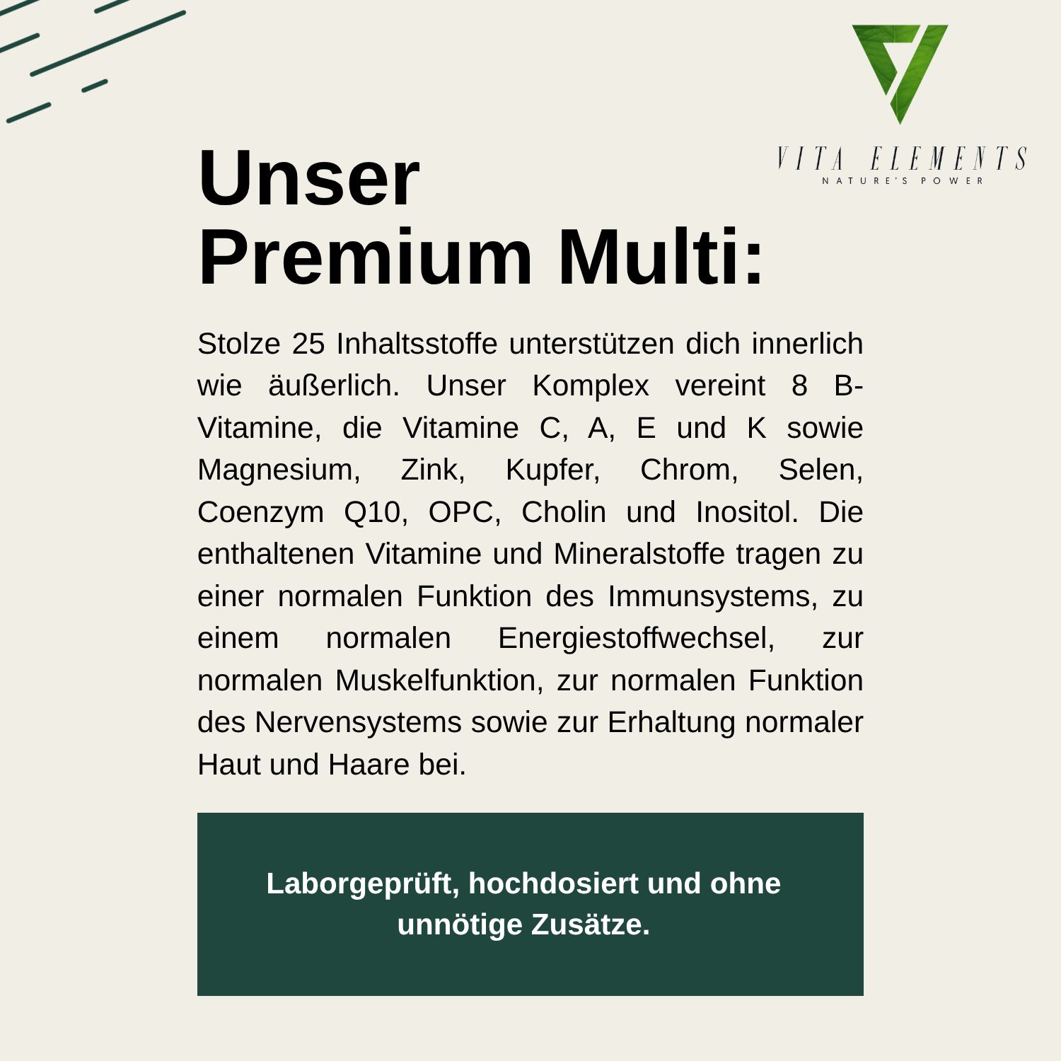 Vita Elements Premium Multivitamin Kapseln