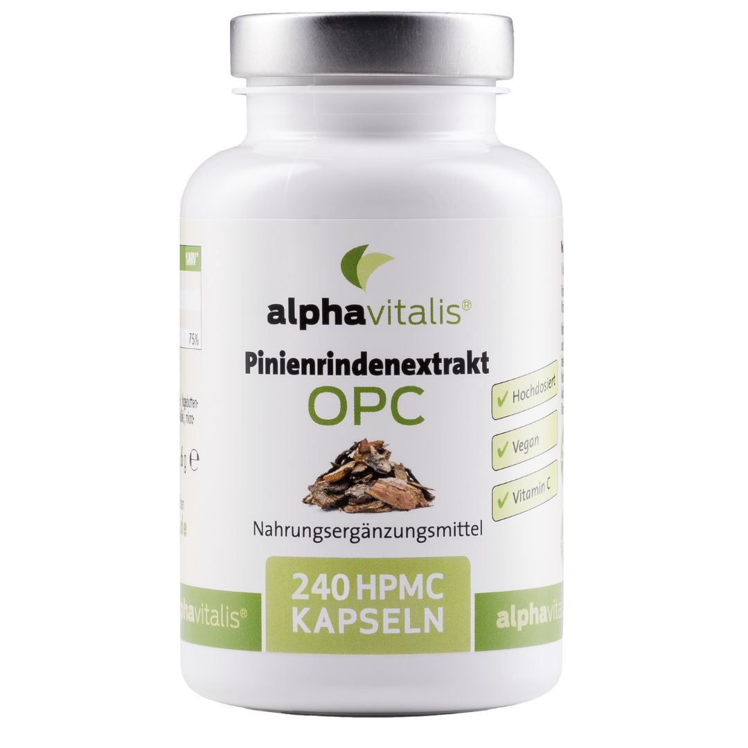 Alphavitalis® Pinienrindenxtrakt OPC mit Vitamin C Kapseln