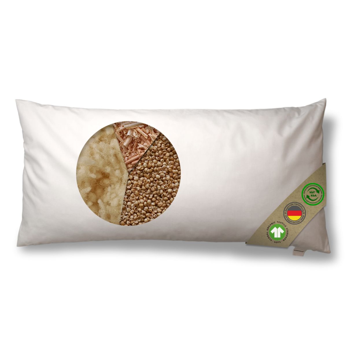 just relaxed Schafschurwoll-Hirse-Kissen mit Zirbe