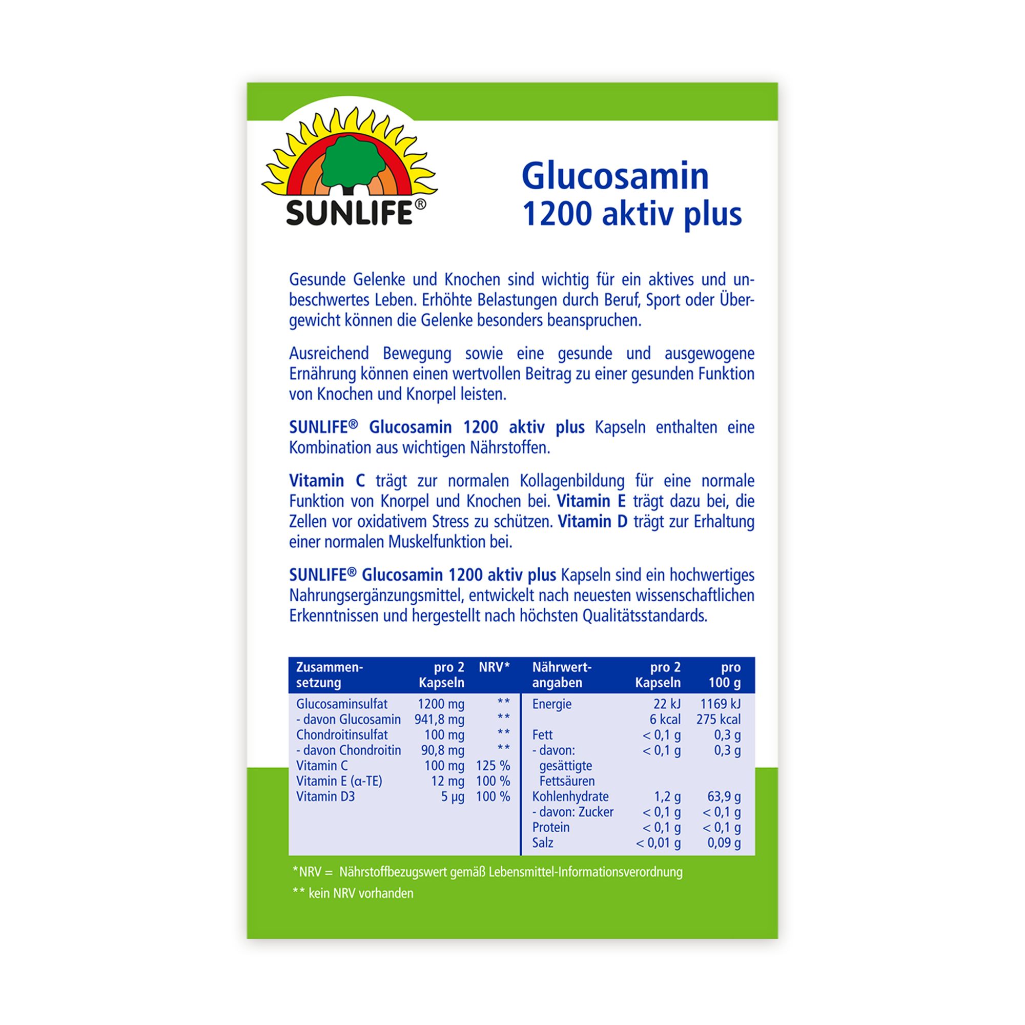 Sunlife Glucosamin 1200 Aktiv Plus