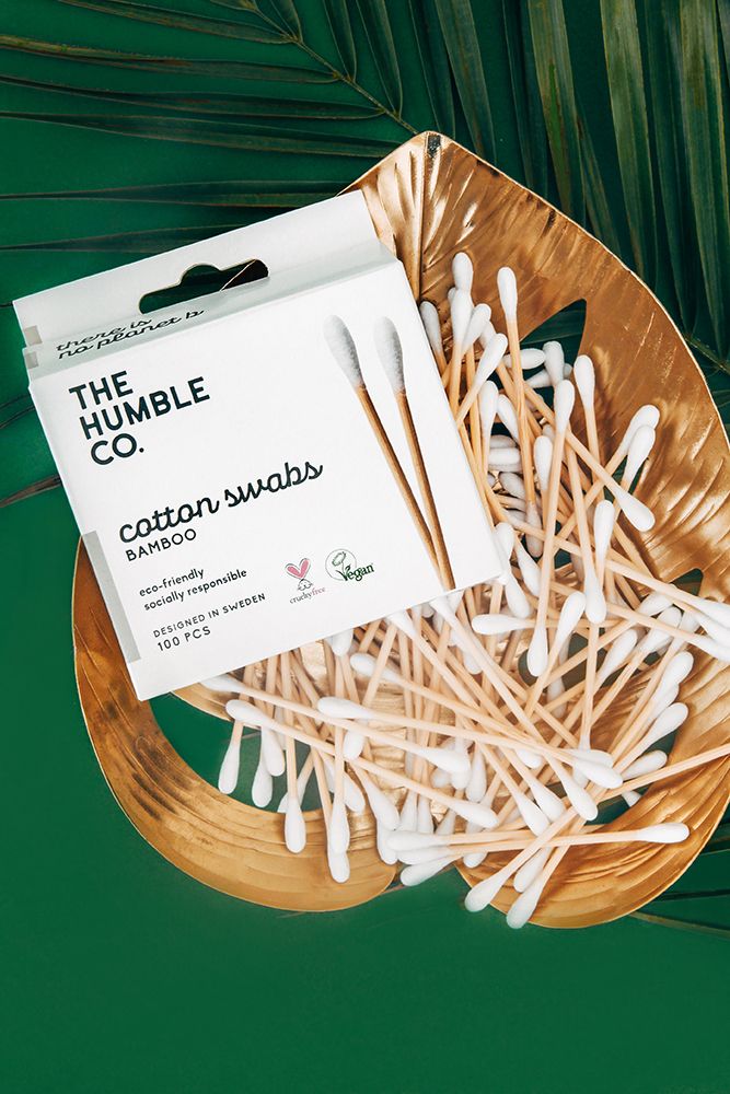 The Humble Co. Wattestäbchen aus Bambus, Weiß