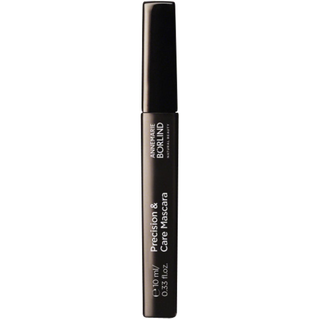 Schwarze Mascara-Tube mit Schriftzug "Annemarie Börlind, Precision & Care Mascara".