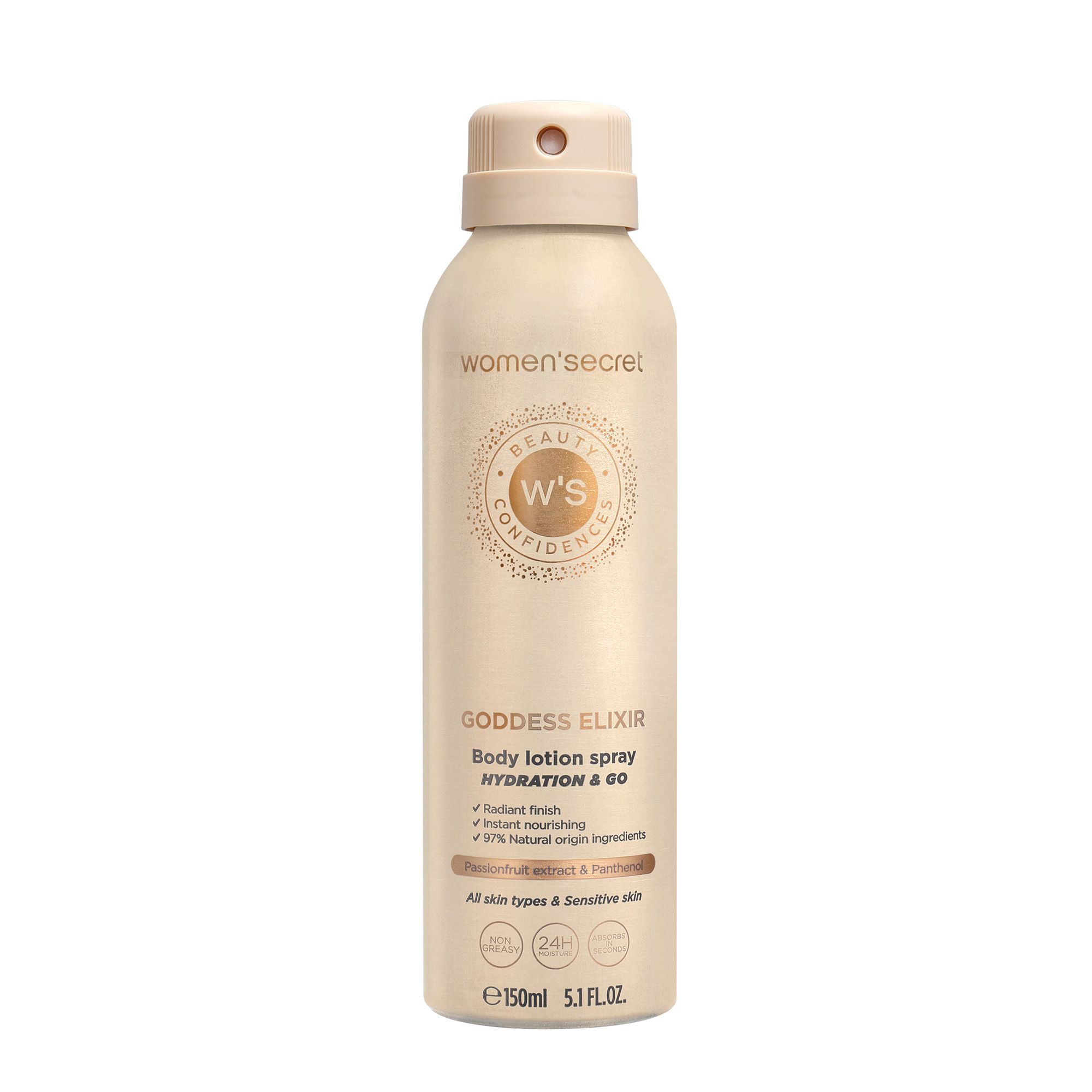 women'secret Beauty Confidences Goddess Elixir Body Lotion Spray Feuchtigkeitspflege Passionsfrucht 150 ml Körperlotion