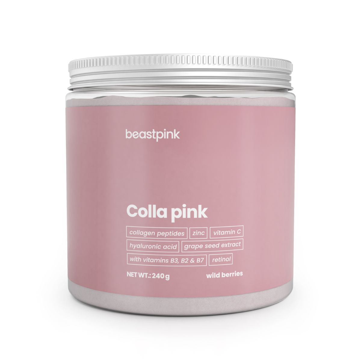 GymBeam Colla Pink Kollagenpeptide Pulver 240 g
