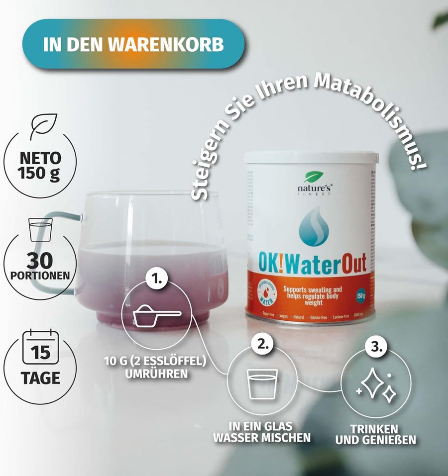 Nature's Finest OK!WaterOut - Entwässerung gegen Blähungen
