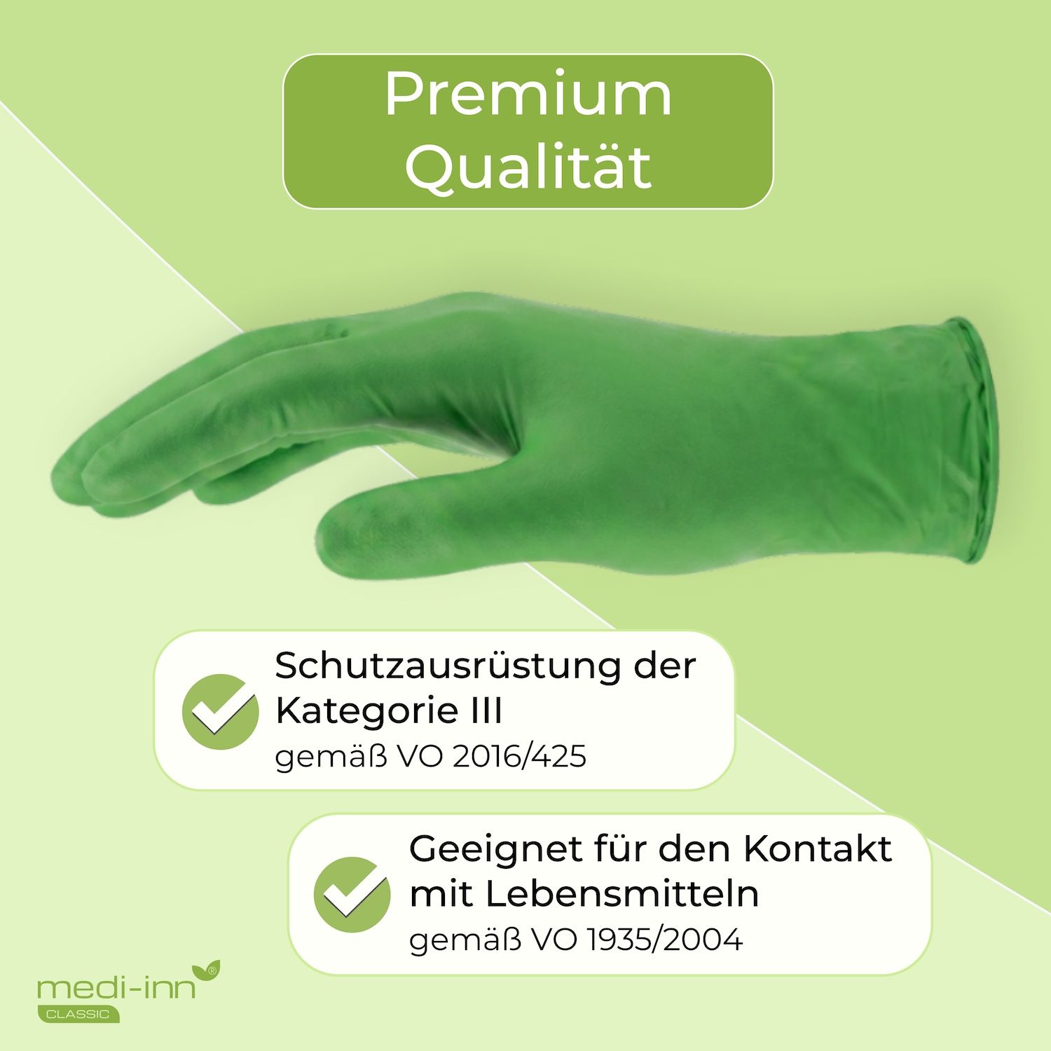 Medi-Inn Nitril Apple Green Einmalhandschuhe