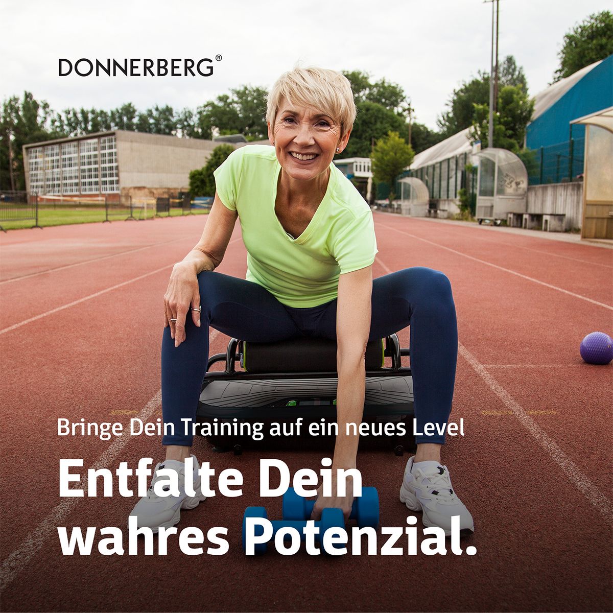 Donnerberg Vibrationsplatte Sport mit Sportsitz