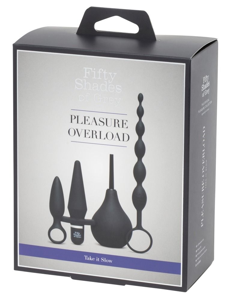 Set „Pleasure Overload Take it Slow“ | Analdusche, Analkette, Vibro-Analplug |  Fifty Shades of Grey