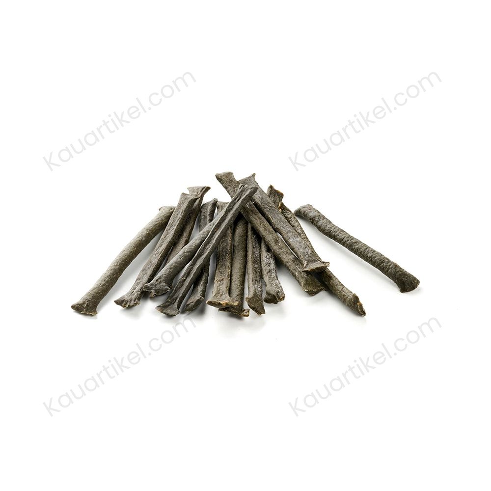 Hühner-Kauknoochen in Knochenform, ca. 10-12 cm lang.