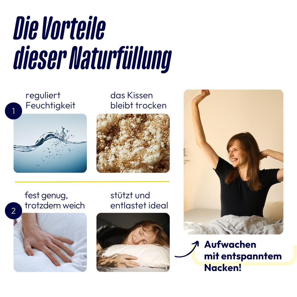just relaxed Schafschurwoll-Hirse-Kissen mit Kräutern