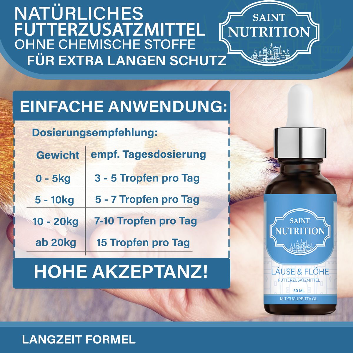 Saint Nutrition® | Läuse & Flöhe Liquid für Tiere