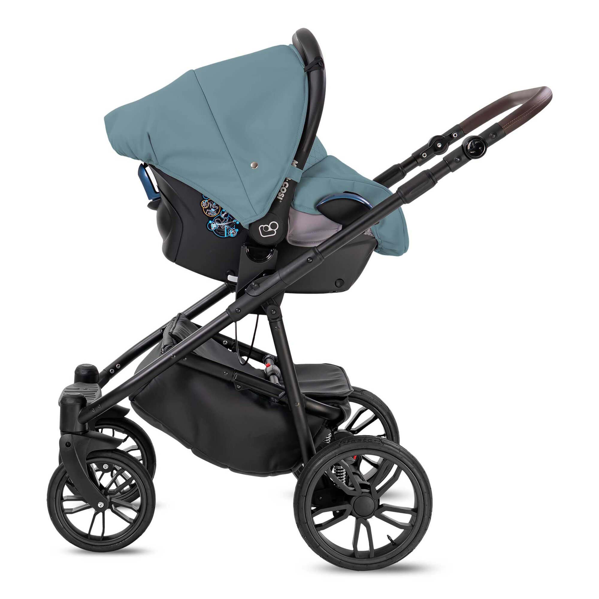 Friedrich Hugo Minigo Flow 2 in 1 Kombikinderwagen Luftreifen, Blue Grey