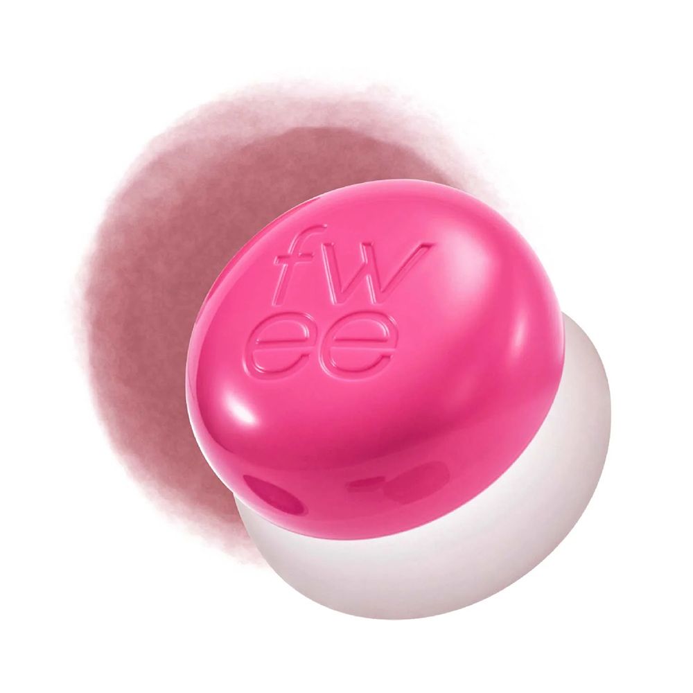 Runder, pinker Behälter mit der Prägung "fwee".