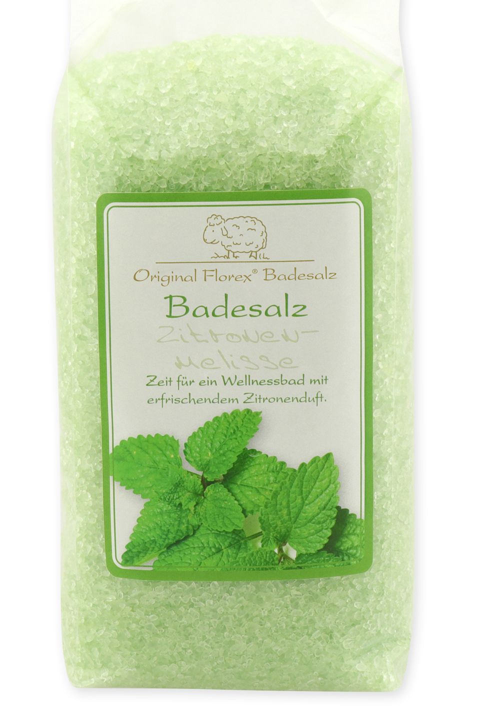 Badesalz Badezusatz Zitronenmelisse mit Bio Schafmilch