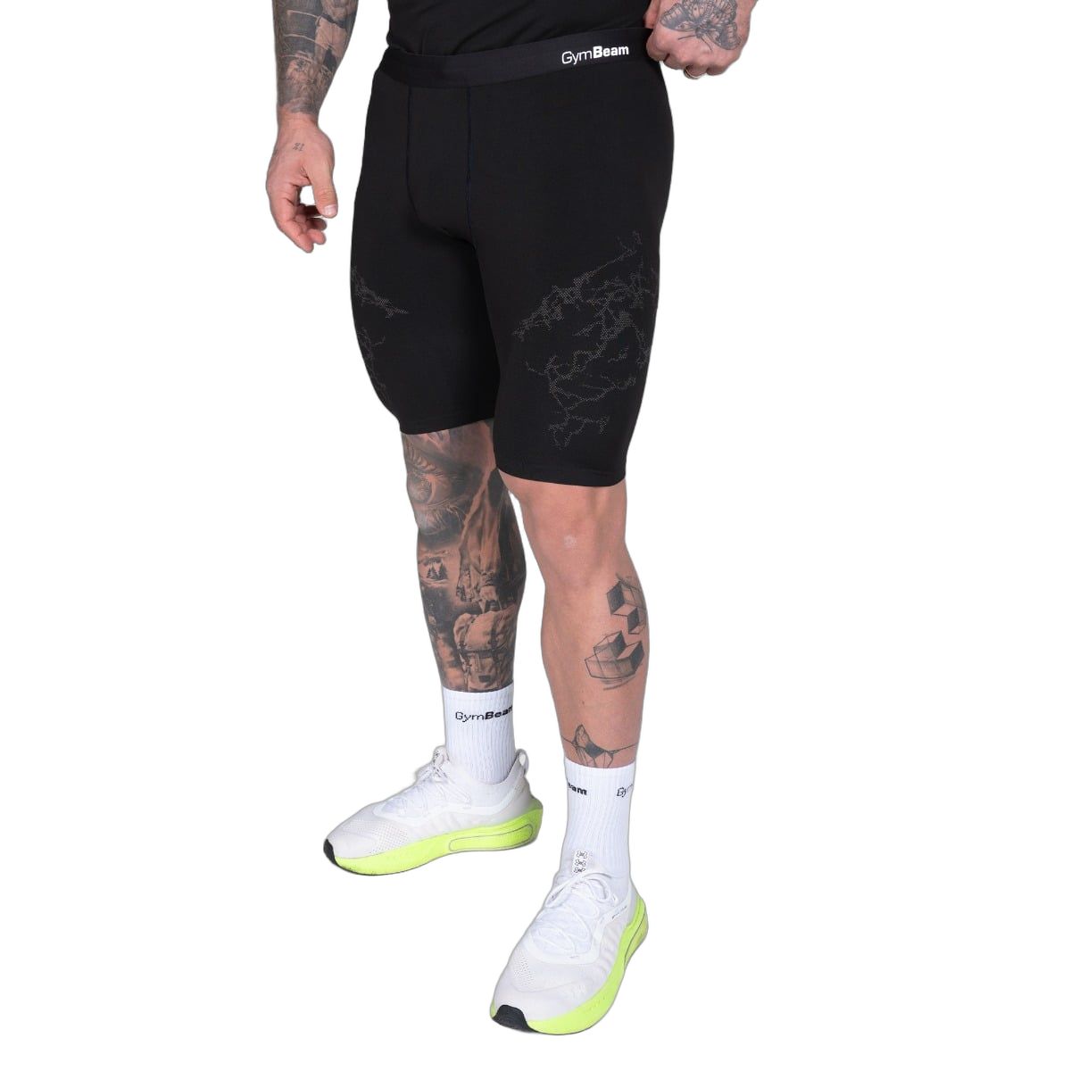 GymBeam Shorts Herren slim nahtlos in Schwarz