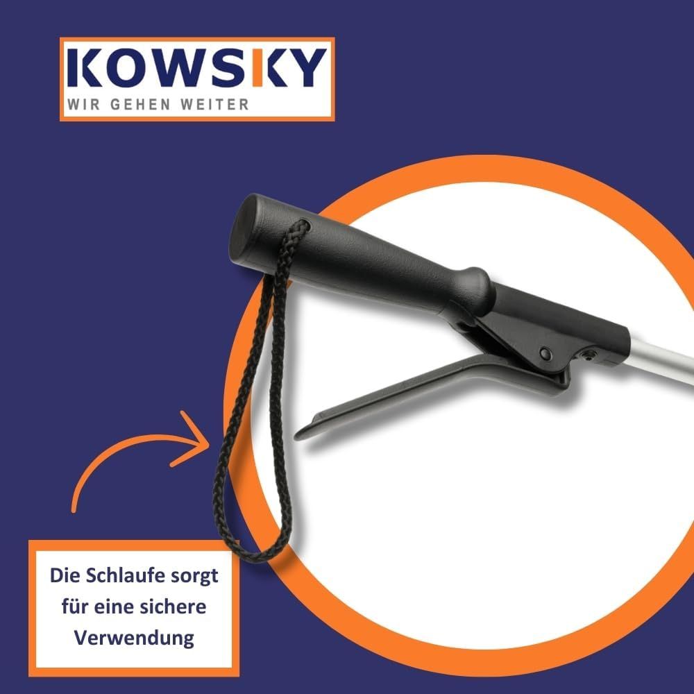 Ossenberg Greifhilfe 100 cm – Aluminium – Magnet – Anti-Rutsch – Handschlaufe – schwarz