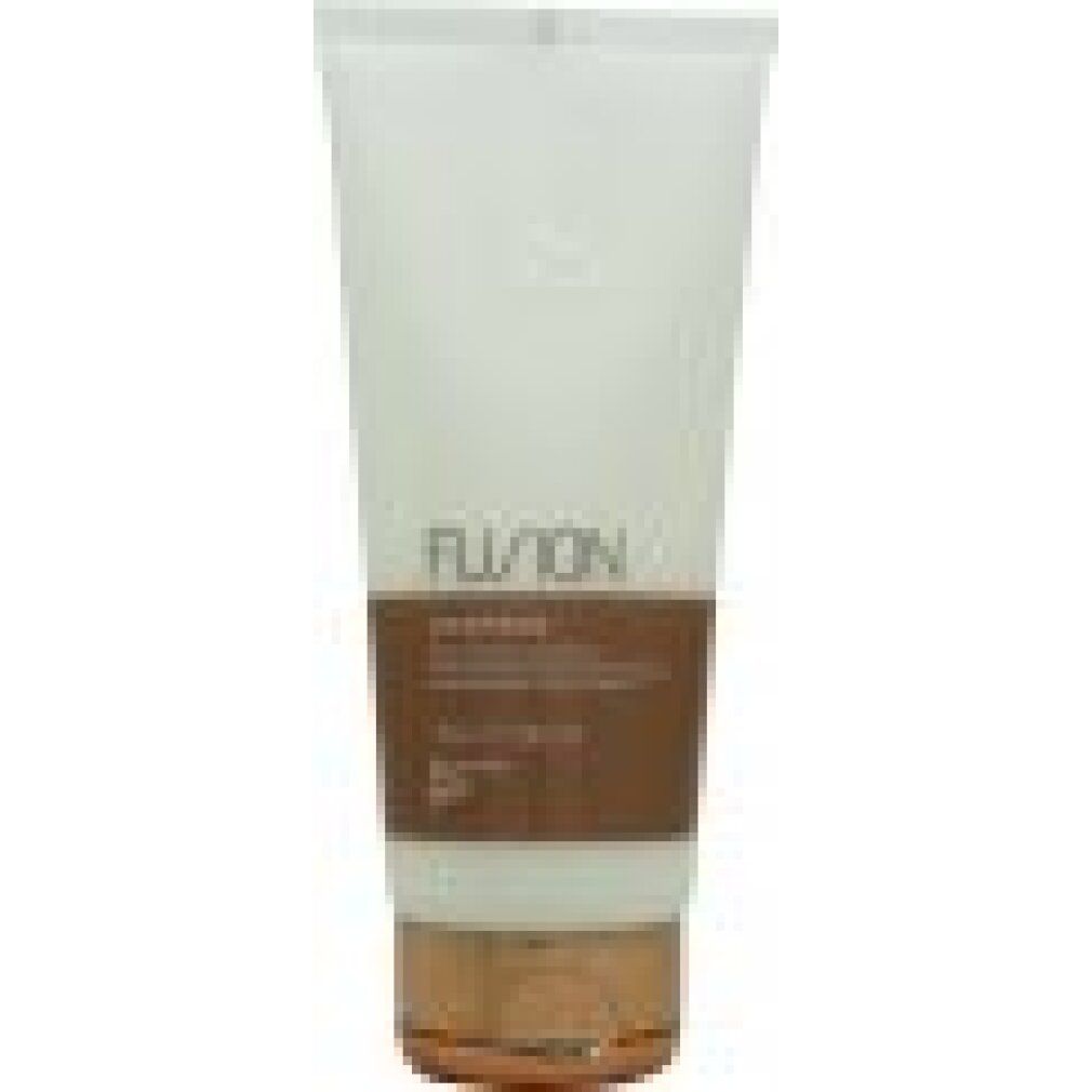 Weiße Tube mit braunen und kupferfarbenen Akzenten. Aufschrift: Fusion, Conditioner, 200 ml.