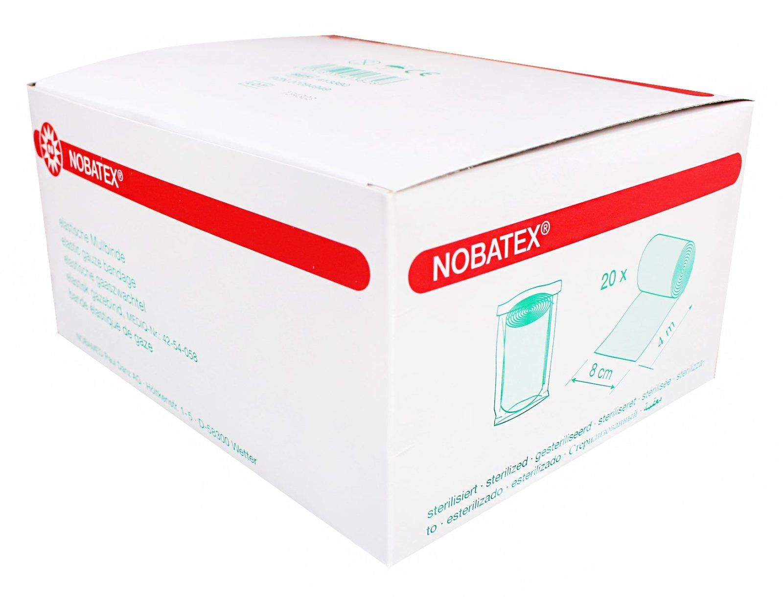 NOBA Nobatex elastische Mullbinden in Folie 4 m x 4 cm
