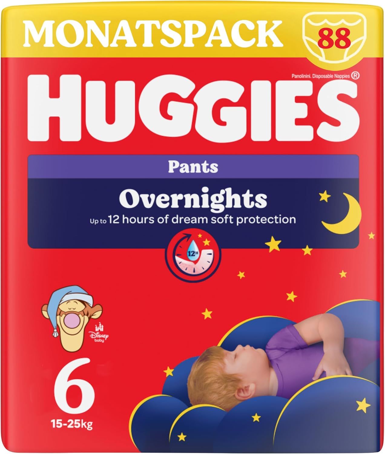 Huggies Overnight Pants Größe 6 (15-25 kg), Nachtwindeln