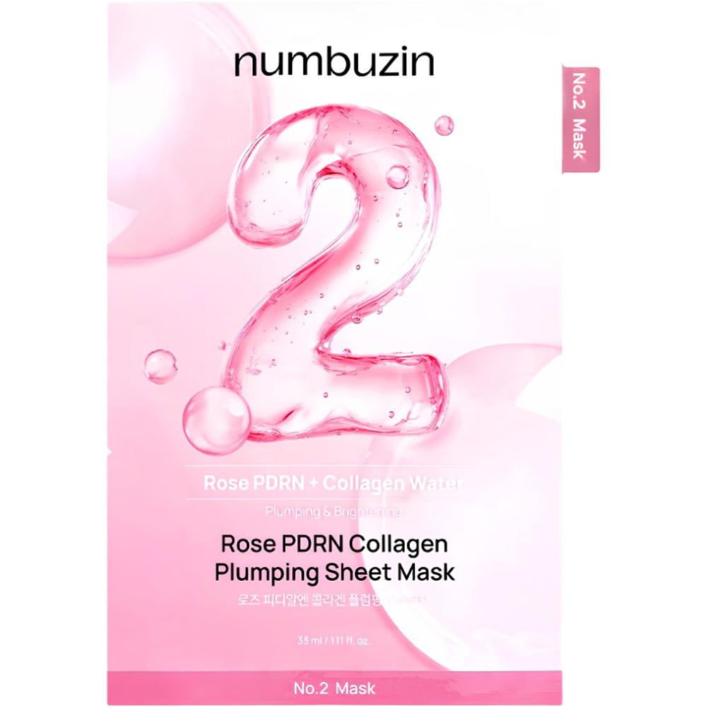 Numbuzin Nr.2 Rose Pdrn Collagen Plumping Tuchmaske 33 ml Gesichtsmaske