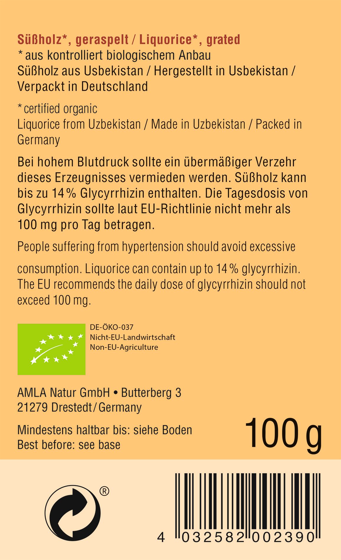 Classic Ayurveda - Süßholzwurzel 100 g