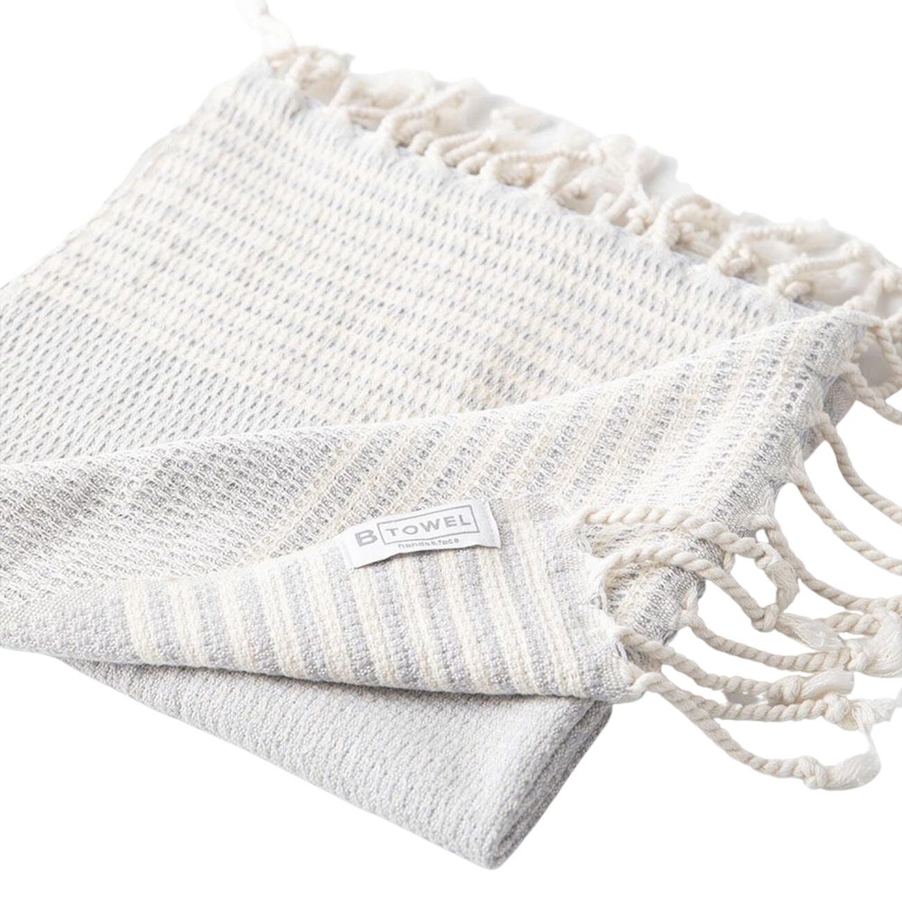 Handtuch - B TOWEL Hands & Face - Stone Stripe