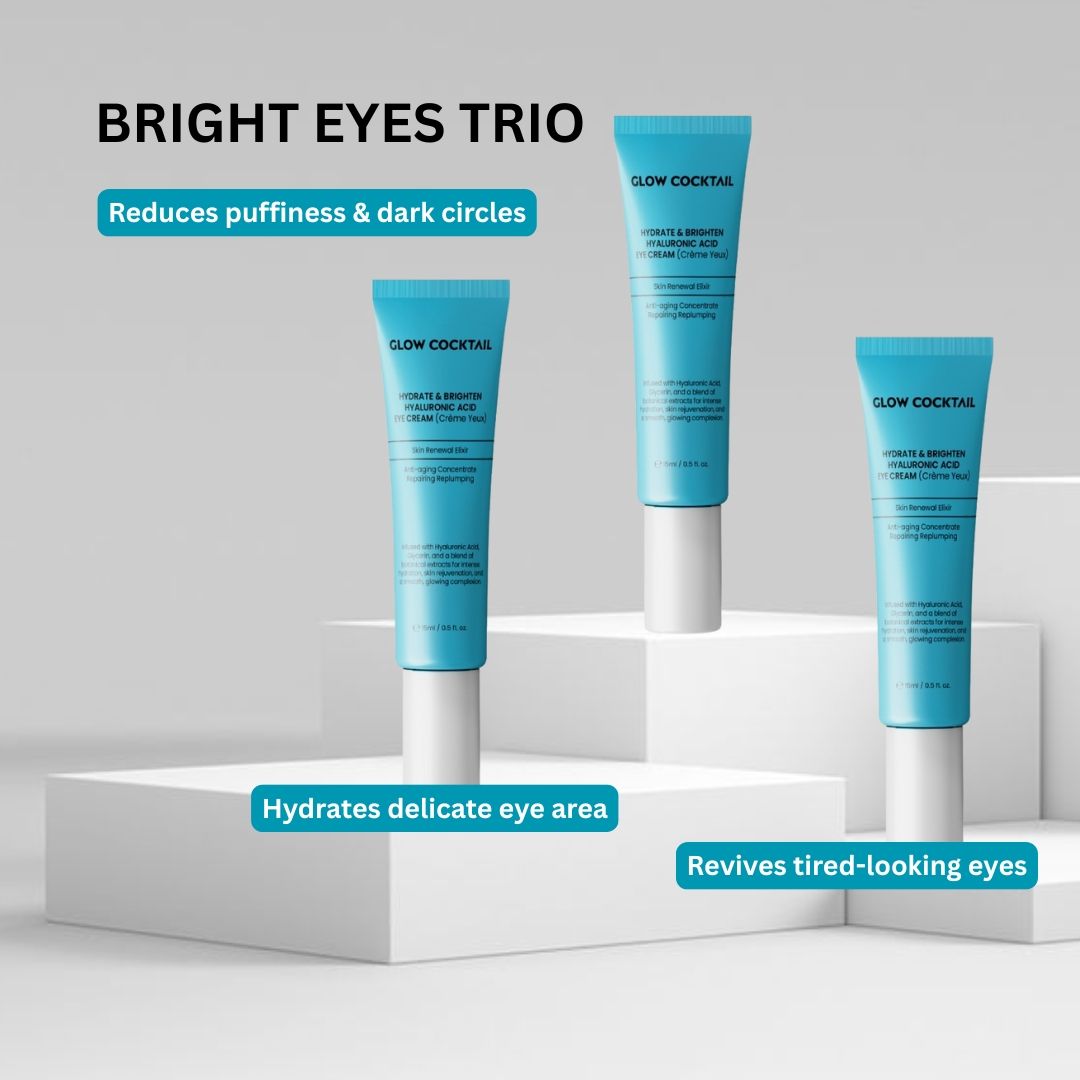 Glow Cocktail Hydrate & Brighten Hyaluronic Eye Cream Trio