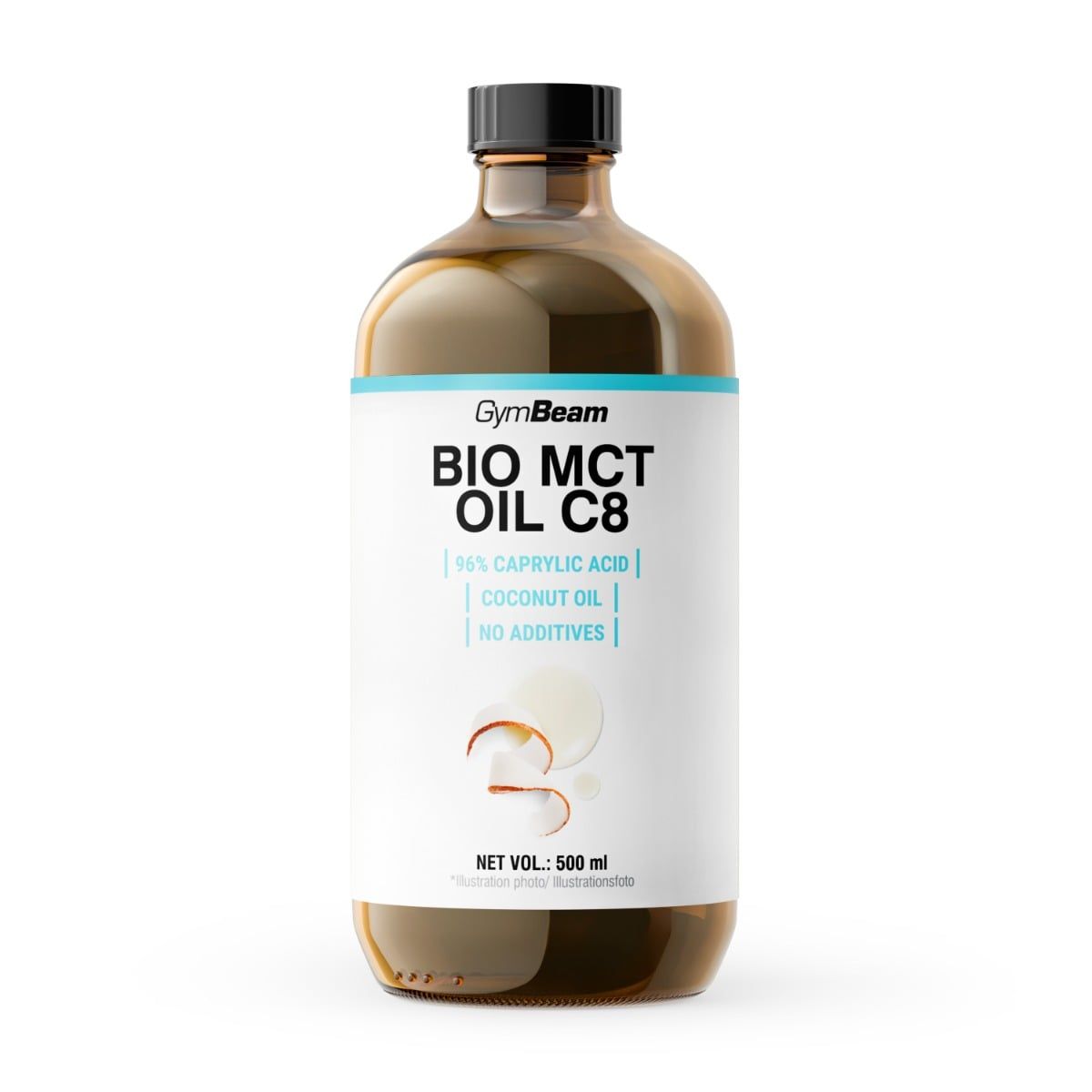 GymBeam BIO MCT Öl C8 aus Kokosnuss flüssig 500 ml