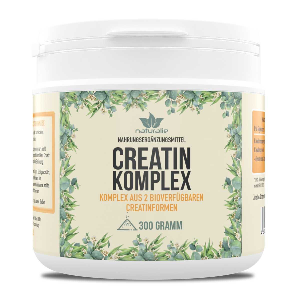 Naturalie Creatin Pulver Komplex mit Creatinmonohydrat und Creatinpyruvat 300 g