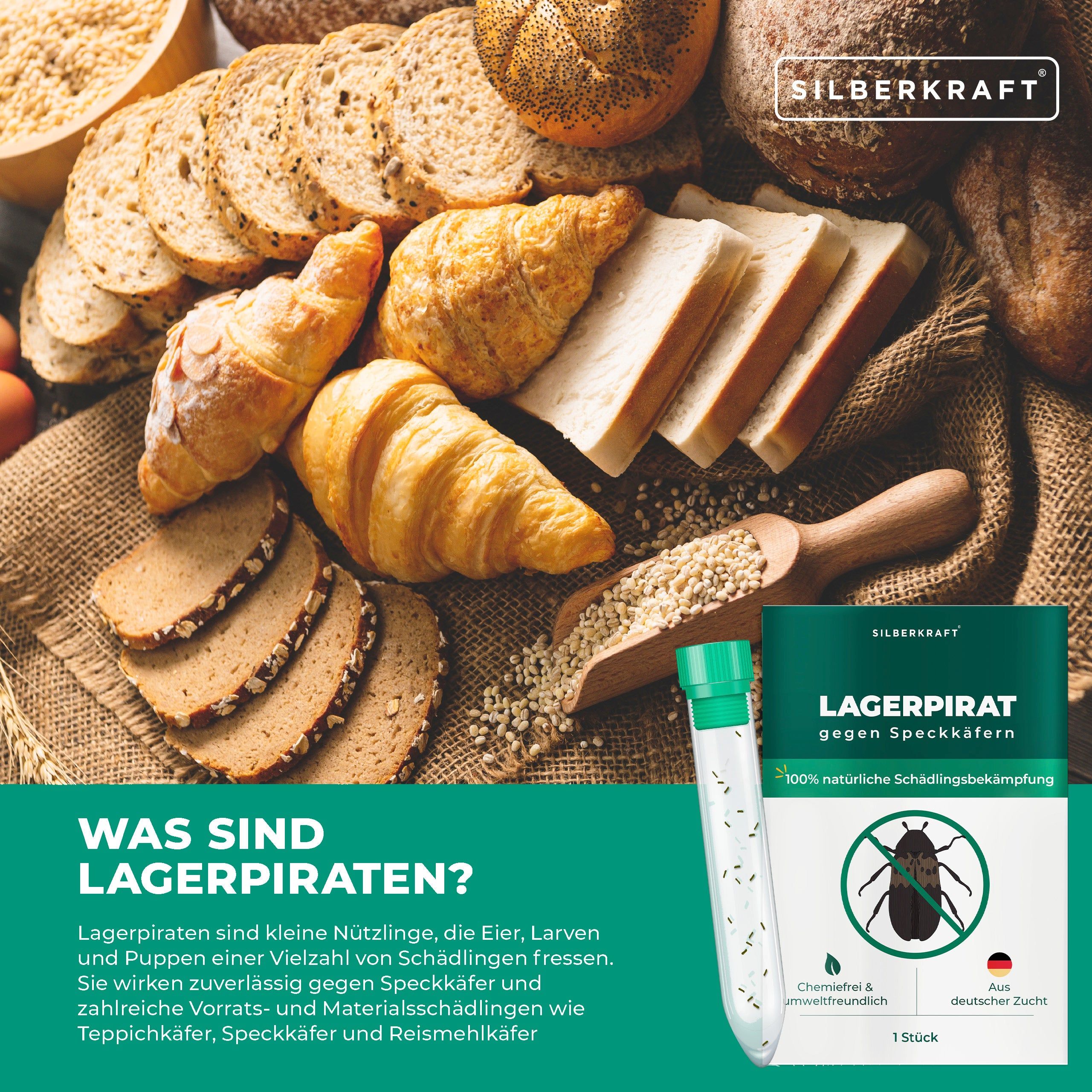 SILBERKRAFT Lagerpirat gegen Speckkäfern