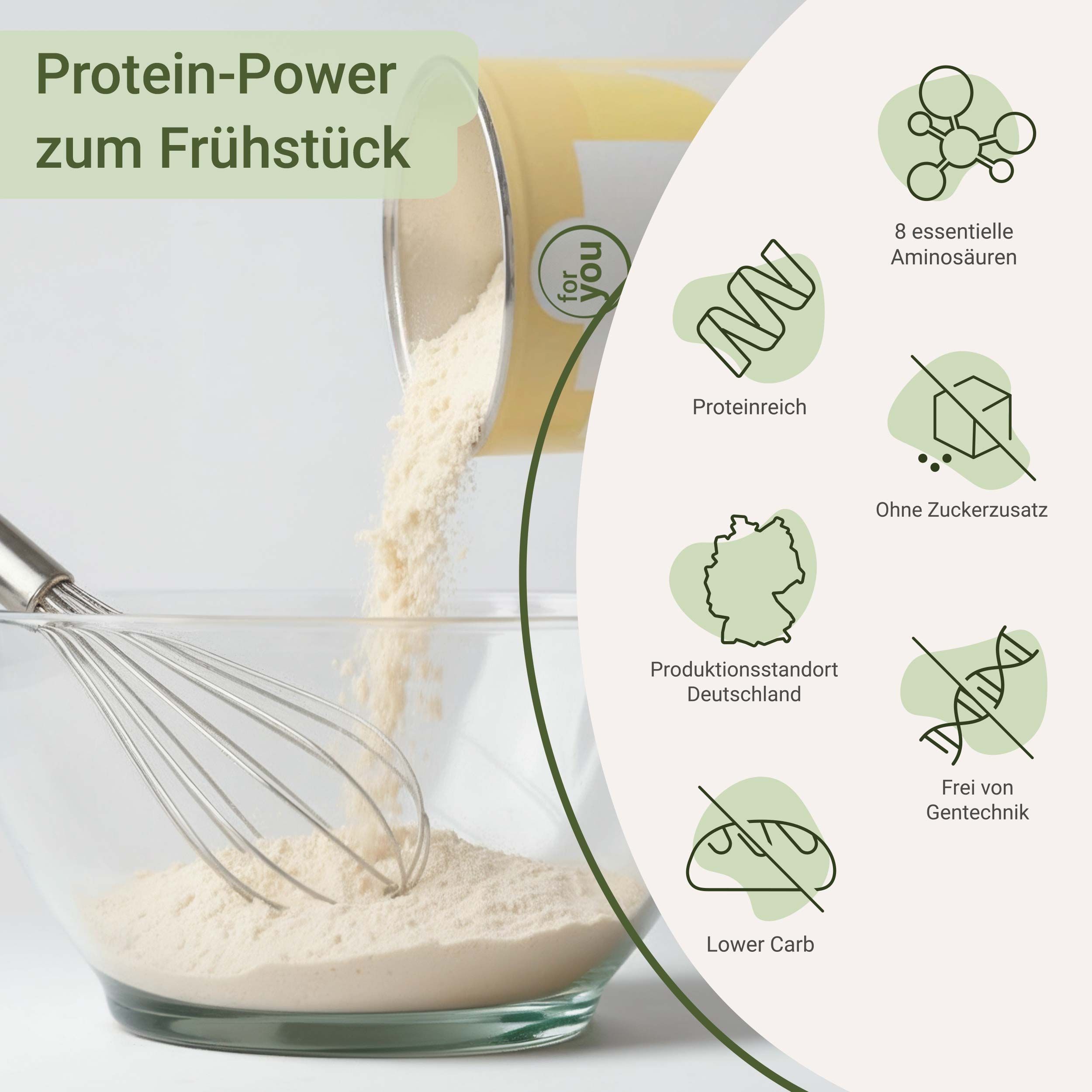 Zubereitung von Vanille-Pancakes mit Schneebesen.