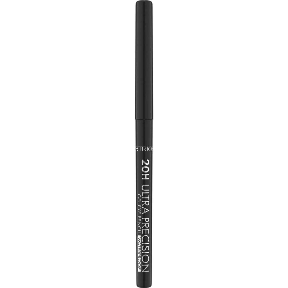 Schwarzer Augengelstift. Text: 20H Ultra Präzision Gel Eye Pencil Waterproof.