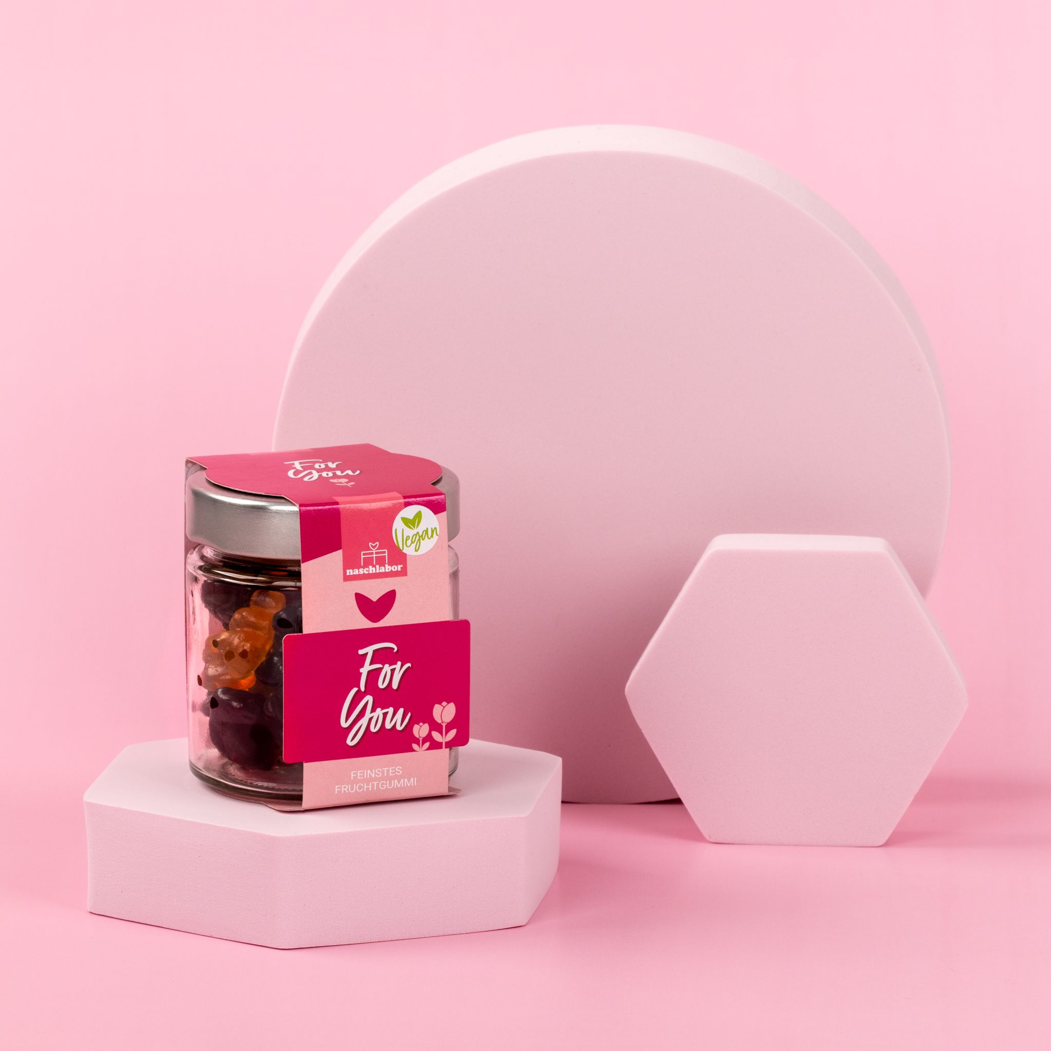 naschlabor 8 Gläser Fruchtgummi Vegan For You Groß-Verpackung