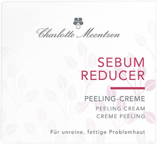 Karton mit Logo und Schriftzug SEBUM REDUCER PEELING-CREME. Für unreine, fettige Problemhaut.