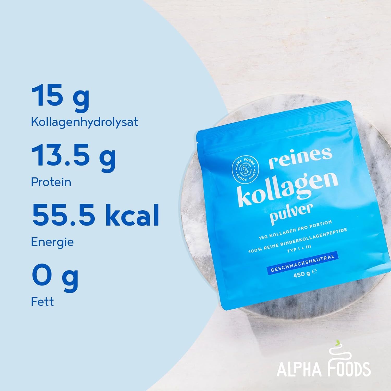 Alpha Foods Reines Collagen Pulver Angebot