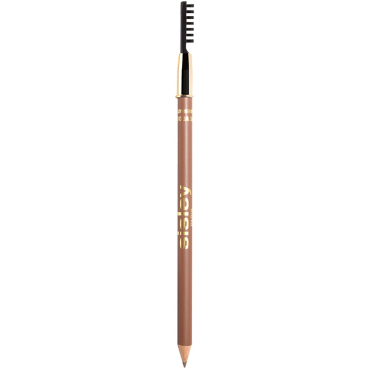 Sisley Phyto-Sourcils Perfect Augenbrauenstift mit Bürste. Goldfarbene Akzente. Brauner Stift.