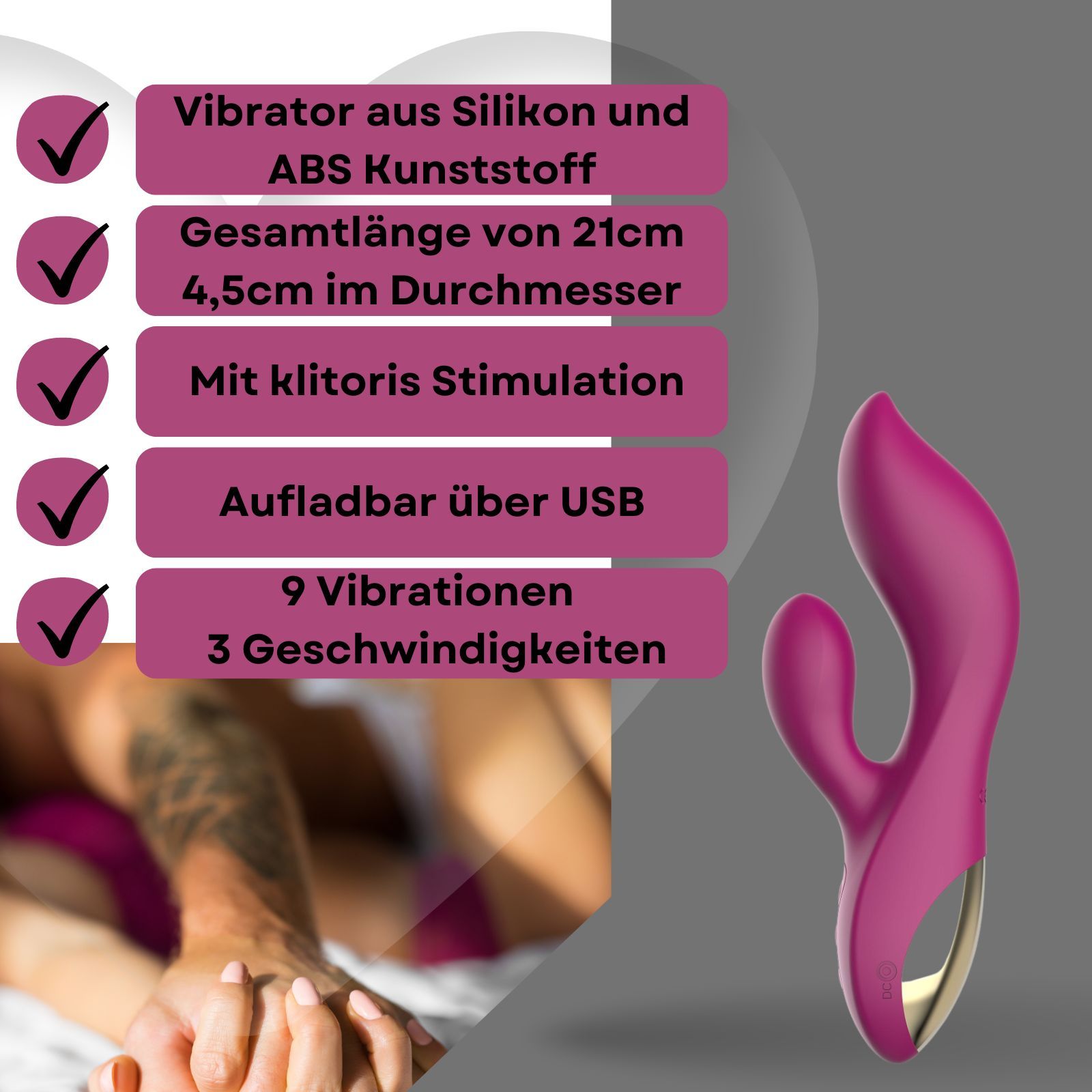 Lovelyness - Rabbit Designer Vibrator mit Klitoris Stimulation 1 St