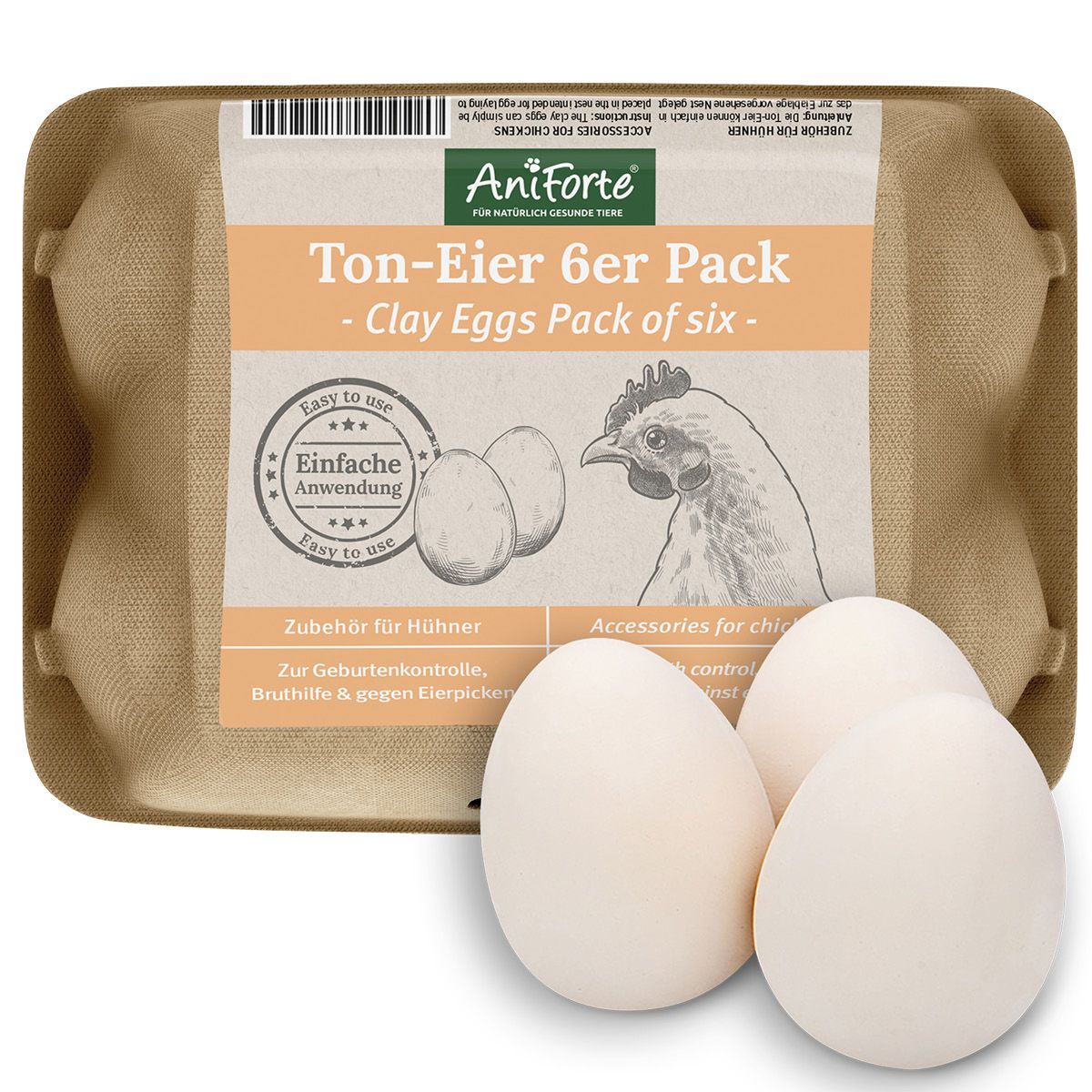 AniForte Ton-Eier 6er Pack