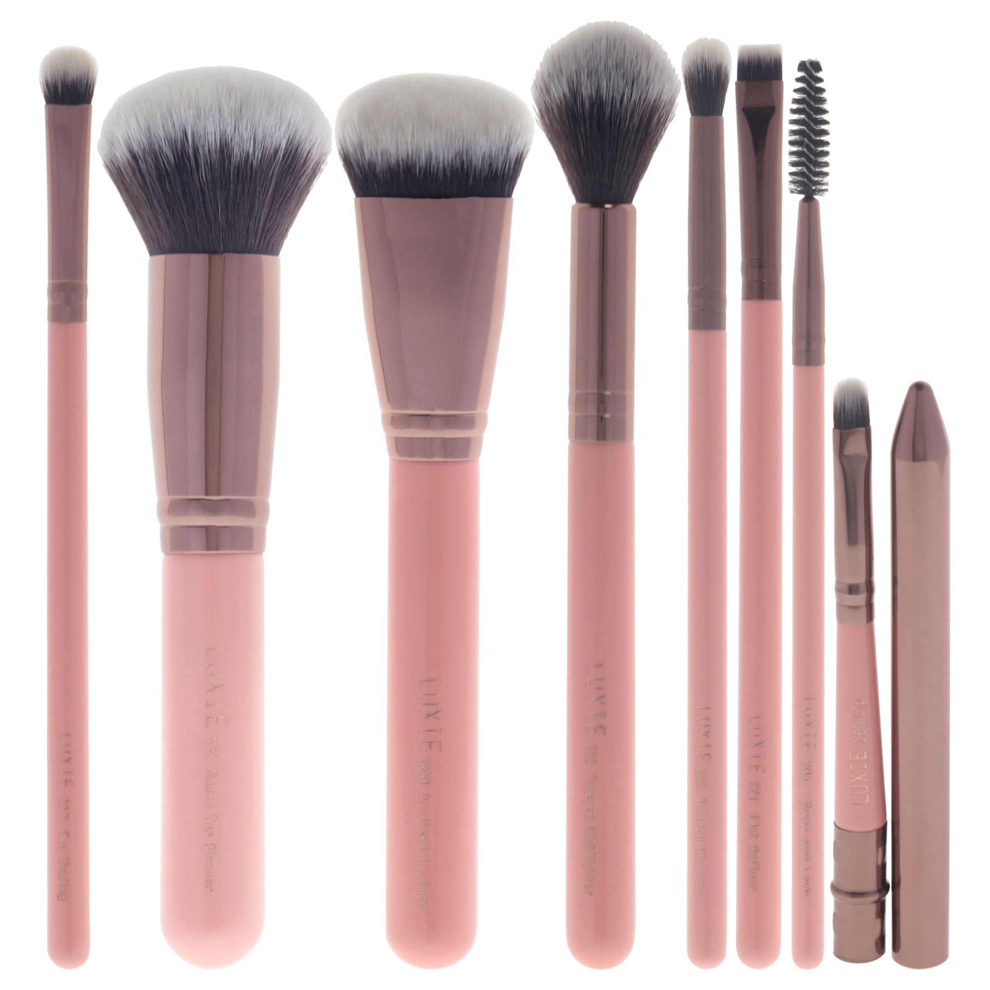 Rose Gold Complete Face Pinsel Set von Luxie for Women