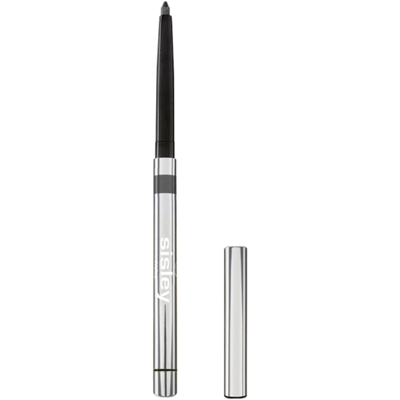 Sisley Phyto-Khol Star Waterproof. Silberfarbener Stift mit schwarzer Mine und separater Kappe. Marke auf dem Stift.