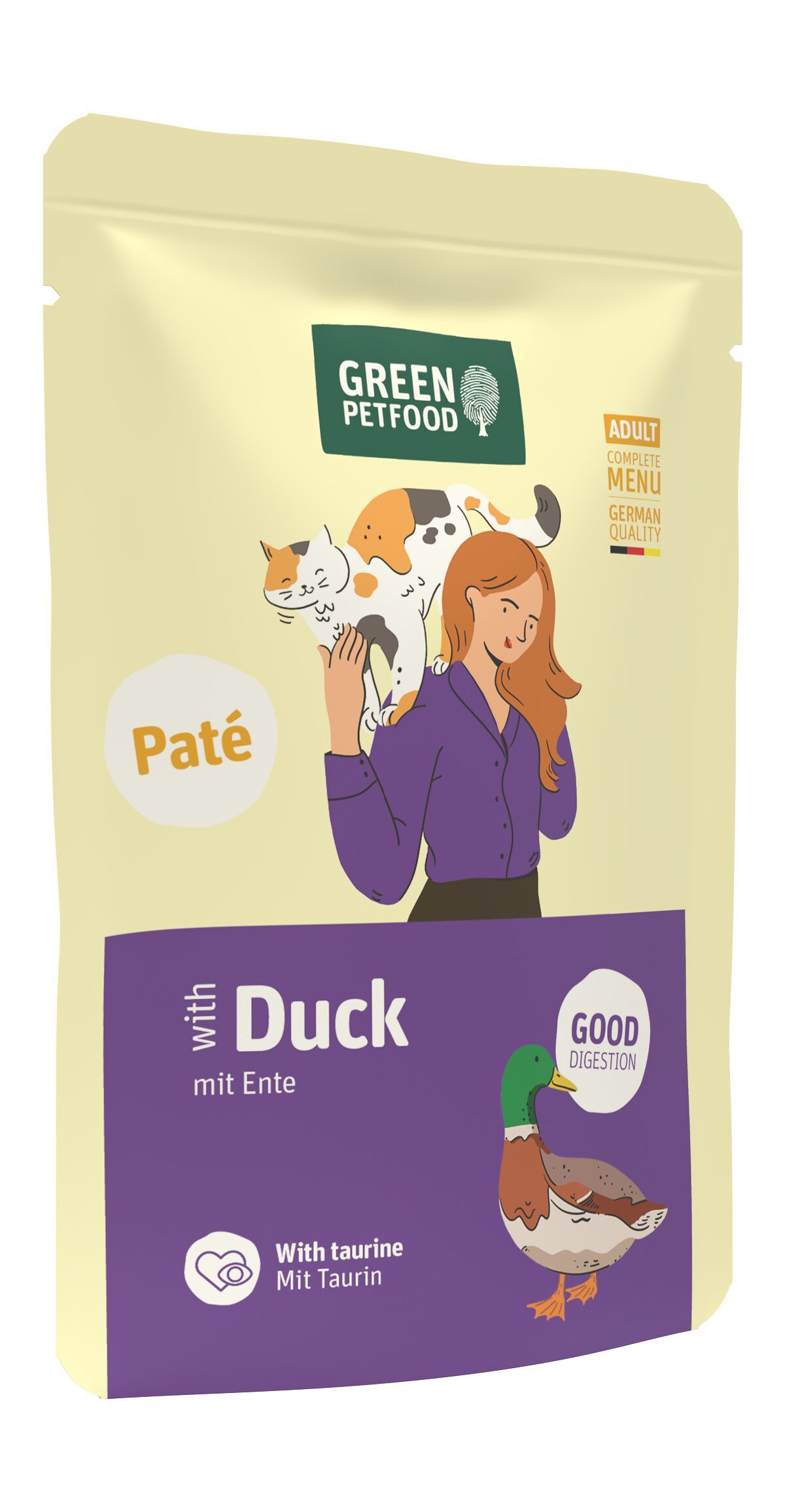 Green Petfood Cat Paté Duck