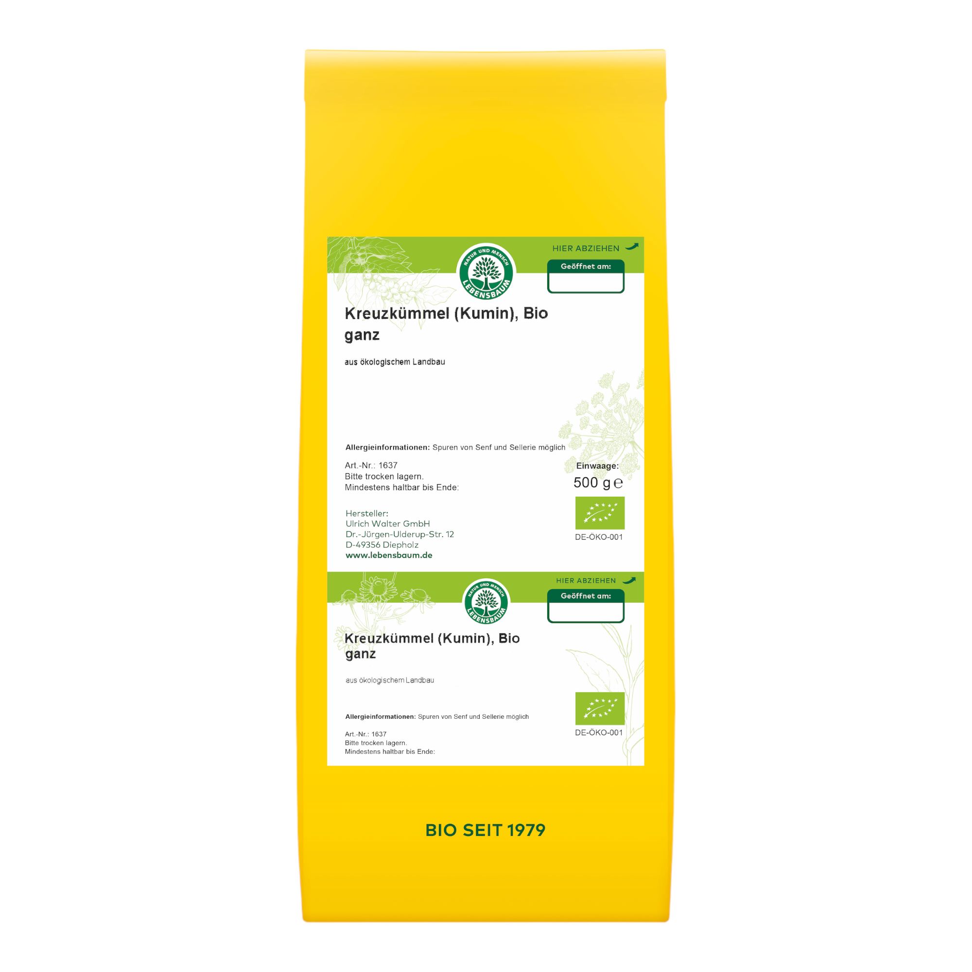 Bio Kreuzkümmel - Cumin ganz 500 g