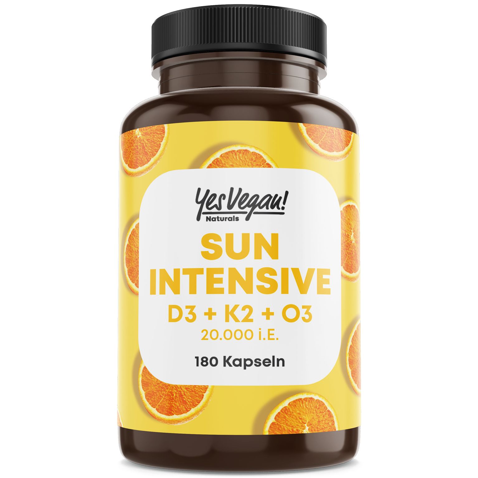 Yes Vegan® SUN INTENSIVE | Vitamin D3 + K2 + Omega 3, 20.000 IE