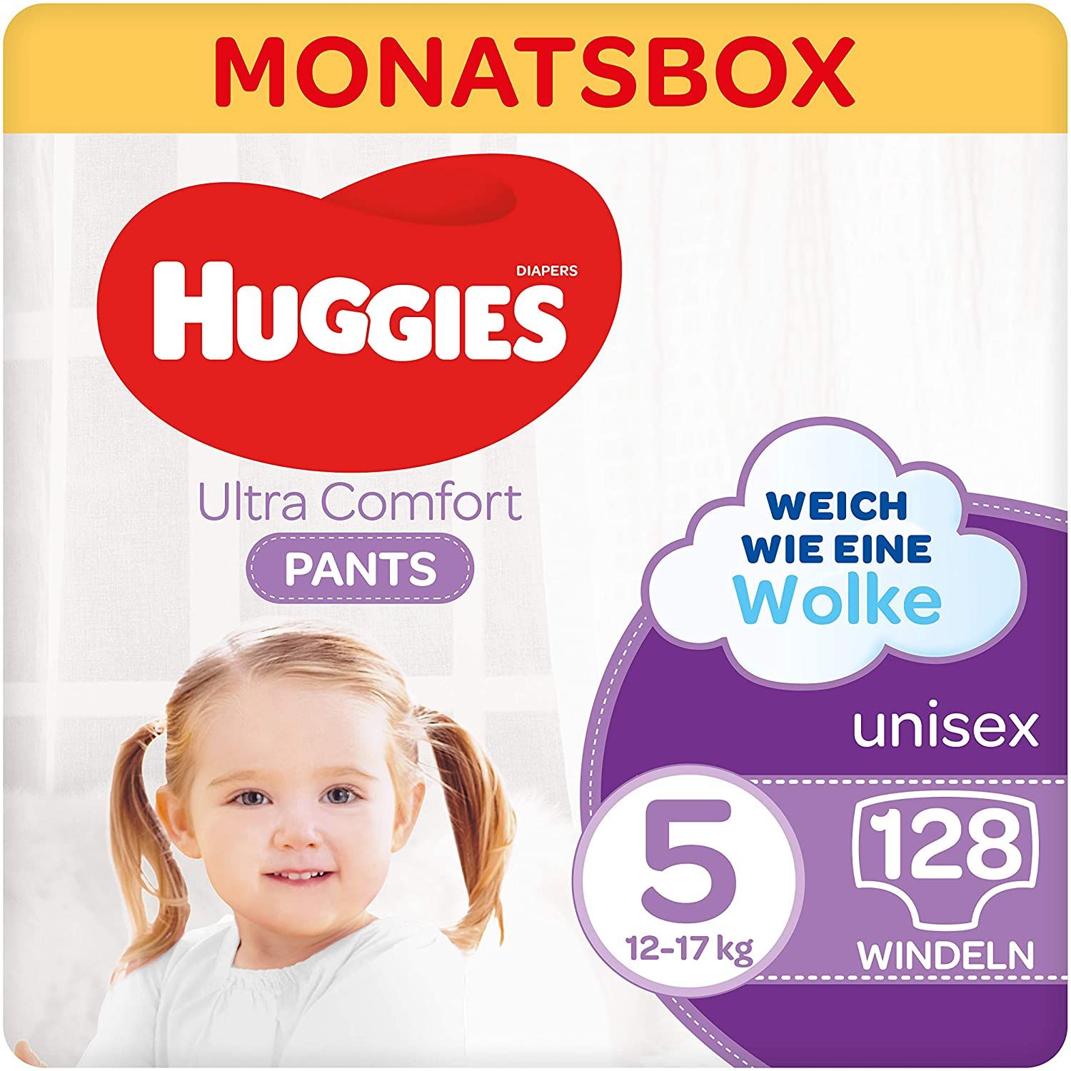 Huggies Ultra Comfort Pants Windeln Windelhosen Gr. 5 12-17 kg Monatsbox