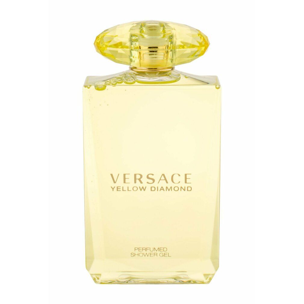Versace Yellow Diamond Duschgel Flakon mit gelbem Verschluss.