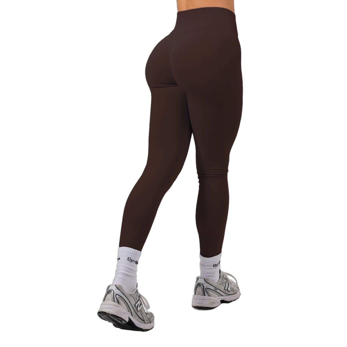 GymBeam Leggings Frauen nahtlos mit hohem Bund NEO Mocha 1 St